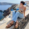 image:imageCUSHIONAIRE Pool Slides for Women Water Resistant Double Buckle Adjustable SlipOn Womens Sandals for Beach Shower Casual WearWhiskey