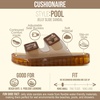image:imageCUSHIONAIRE Pool Slides for Women Water Resistant Double Buckle Adjustable SlipOn Womens Sandals for Beach Shower Casual WearWhiskey