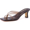 image:imageCUSHIONAIRE Shana Clear Jelly Strap Heels for Women Flared Kitten Heel Slide with Cushioned Footbed and Split ToeCaf