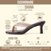 image:imageCUSHIONAIRE Shana Clear Jelly Strap Heels for Women Flared Kitten Heel Slide with Cushioned Footbed and Split ToeCaf