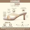 image:imageCUSHIONAIRE Shana Clear Jelly Strap Heels for Women Flared Kitten Heel Slide with Cushioned Footbed and Split ToeNude