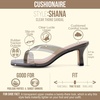 image:imageCUSHIONAIRE Shana Clear Jelly Strap Heels for Women Flared Kitten Heel Slide with Cushioned Footbed and Split ToeSmoke