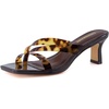 image:imageCUSHIONAIRE Shana Clear Jelly Strap Heels for Women Flared Kitten Heel Slide with Cushioned Footbed and Split ToeTortoise