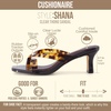 image:imageCUSHIONAIRE Shana Clear Jelly Strap Heels for Women Flared Kitten Heel Slide with Cushioned Footbed and Split ToeTortoise