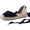 image:imageCUSHIONAIRE Talisa Espadrilles for Women Closed Toe Wedge Sandal with Elastic Ankle Strap and Jute Wrapped SoleBlack