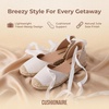 image:imageCUSHIONAIRE Talisa Espadrilles for Women Closed Toe Wedge Sandal with Elastic Ankle Strap and Jute Wrapped SoleIvory