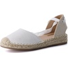 image:imageCUSHIONAIRE Talisa Espadrilles for Women Closed Toe Wedge Sandal with Elastic Ankle Strap and Jute Wrapped SoleIvory