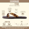 image:imageCUSHIONAIRE Titan Square Toe Flip Flops for Women Dressy Slip On Flat Womens Sandals with Cushioned FootbedTortoise