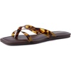 image:imageCUSHIONAIRE Titan Square Toe Flip Flops for Women Dressy Slip On Flat Womens Sandals with Cushioned FootbedTortoise