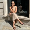 image:imageCUSHIONAIRE Titan Square Toe Flip Flops for Women Dressy Slip On Flat Womens Sandals with Cushioned FootbedTortoise