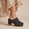 image:imageCUSHIONAIRE Womens Gibbons Faux Wood Clog with Memory Foam Padding Wide Widths AvailableBlack