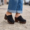 image:imageCUSHIONAIRE Womens Gibbons Faux Wood Clog with Memory Foam Padding Wide Widths AvailableBlack