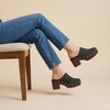 image:imageCUSHIONAIRE Womens Gibbons Faux Wood Clog with Memory Foam Padding Wide Widths AvailableBlack