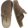 image:imageCUSHIONAIRE Bronco Slip On Mule Womens Shoes  Genuine Suede Leather Clogs with Adjustable Buckle and Studded Detailing Stylish Fall Shoes for WomenTaupe