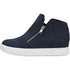 image:imageCUSHIONAIRE Hart Womens Casual Shoes with Dual Zippers Lightweight Hidden Wedge Fashion Sneakers for WomenNavy