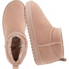 image:imageCUSHIONAIRE Hip3 Genuine Suede Leather Ankle Boots for Women  Pull On Cozy Faux Fur Boots Womens Shoes with Comfortable Memory FoamPink Genuine Suede