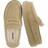 image:imageCUSHIONAIRE Ollie Cozy Genuine Suede Clogs for Women Comfortable SlipOn Mule Loafers with Faux Fur Lining Memory Foam Cushioning and Durable Rubber SoleBiscuit