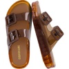 image:imageCUSHIONAIRE Pool Slides for Women Water Resistant Double Buckle Adjustable SlipOn Womens Sandals for Beach Shower Casual WearAmber Smooth