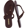 image:imageCUSHIONAIRE Trio Flip Flops for Women Comfortable Beach Sandals with Braided Thong Strap Memory Foam Footbed and Metallic Ring AccentsChocolate