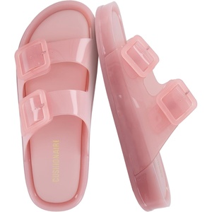 image:imageCUSHIONAIRE Pool Slides for Women Water Resistant Double Buckle Adjustable SlipOn Womens Sandals for Beach Shower Casual WearPink