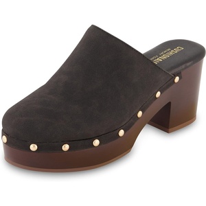 image:imageCUSHIONAIRE Womens Gibbons Faux Wood Clog with Memory Foam Padding Wide Widths AvailableBlack