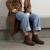 image:imageCUSHIONAIRE BritainL Womens Chelsea Boots Genuine Suede Ankle Boots for Women with Cushioned Insole and Lug SoleBrown