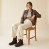 image:imageCUSHIONAIRE BritainL Womens Chelsea Boots Genuine Suede Ankle Boots for Women with Cushioned Insole and Lug SoleChocolate