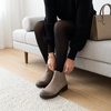 image:imageCUSHIONAIRE BritainL Womens Chelsea Boots Genuine Suede Ankle Boots for Women with Cushioned Insole and Lug SoleTaupe