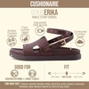 image:imageCUSHIONAIRE Erika Sandals for Women with CutOut Band and Ankle Strap Cushioned Footbed Sandal Wide Width AvailableBrown