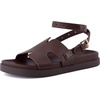 image:imageCUSHIONAIRE Erika Sandals for Women with CutOut Band and Ankle Strap Cushioned Footbed Sandal Wide Width AvailableBrown