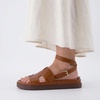 image:imageCUSHIONAIRE Erika Sandals for Women with CutOut Band and Ankle Strap Cushioned Footbed Sandal Wide Width AvailableCognac