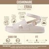 image:imageCUSHIONAIRE Erika Sandals for Women with CutOut Band and Ankle Strap Cushioned Footbed Sandal Wide Width AvailableIvory