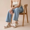 image:imageCUSHIONAIRE Erika Sandals for Women with CutOut Band and Ankle Strap Cushioned Footbed Sandal Wide Width AvailableIvory