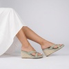 image:imageCUSHIONAIRE Ferry Espadrille Wedge Sandals for Women Thong Platform Flip Flops with Cross Strap and SlipOn DesignSage