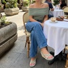 image:imageCUSHIONAIRE Ferry Espadrille Wedge Sandals for Women Thong Platform Flip Flops with Cross Strap and SlipOn DesignSage