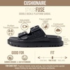 image:imageCUSHIONAIRE Fuse Chunky Womens Sandals with Double Buckle Straps and Durable Lug Sole Casual Platform Sandals Women FootwearBlack