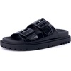 image:imageCUSHIONAIRE Fuse Chunky Womens Sandals with Double Buckle Straps and Durable Lug Sole Casual Platform Sandals Women FootwearBlack