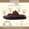 image:imageCUSHIONAIRE Fuse Chunky Womens Sandals with Double Buckle Straps and Durable Lug Sole Casual Platform Sandals Women FootwearBrown