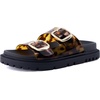 image:imageCUSHIONAIRE Fuse Chunky Womens Sandals with Double Buckle Straps and Durable Lug Sole Casual Platform Sandals Women FootwearTortoise