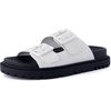 image:imageCUSHIONAIRE Fuse Chunky Womens Sandals with Double Buckle Straps and Durable Lug Sole Casual Platform Sandals Women FootwearWhite