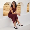 image:imageCUSHIONAIRE Fuse Chunky Womens Sandals with Double Buckle Straps and Durable Lug Sole Casual Platform Sandals Women FootwearWhite