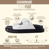 image:imageCUSHIONAIRE Fuse Chunky Womens Sandals with Double Buckle Straps and Durable Lug Sole Casual Platform Sandals Women FootwearWhite