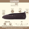 image:imageCUSHIONAIRE GILT Woven Ballet Flats for Women Lightweight Knit Flats with Memory Foam Arch Support and Pull On TabCoffee