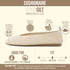 image:imageCUSHIONAIRE GILT Woven Ballet Flats for Women Lightweight Knit Flats with Memory Foam Arch Support and Pull On TabCream