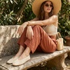 image:imageCUSHIONAIRE GILT Woven Ballet Flats for Women Lightweight Knit Flats with Memory Foam Arch Support and Pull On TabCream