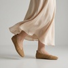 image:imageCUSHIONAIRE GILT Woven Ballet Flats for Women Lightweight Knit Flats with Memory Foam Arch Support and Pull On TabTaupe