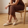 image:imageCUSHIONAIRE Gracie Mesh Mary Jane Flats for Women Breathable Ballet Flats with Adjustable Buckle Strap and Memory Foam CushioningCream