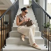 image:imageCUSHIONAIRE Gracie Mesh Mary Jane Flats for Women Breathable Ballet Flats with Adjustable Buckle Strap and Memory Foam CushioningCream