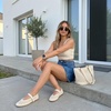 image:imageCUSHIONAIRE Graff Mary Jane Shoes for Women Woven Ballet Flats with Adjustable Buckle Strap Lightweight Slip On ShoesCream