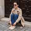 image:imageCUSHIONAIRE Graff Mary Jane Shoes for Women Woven Ballet Flats with Adjustable Buckle Strap Lightweight Slip On ShoesCream